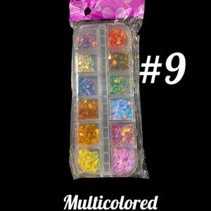 Multicolored Neon Foil Nail Art
